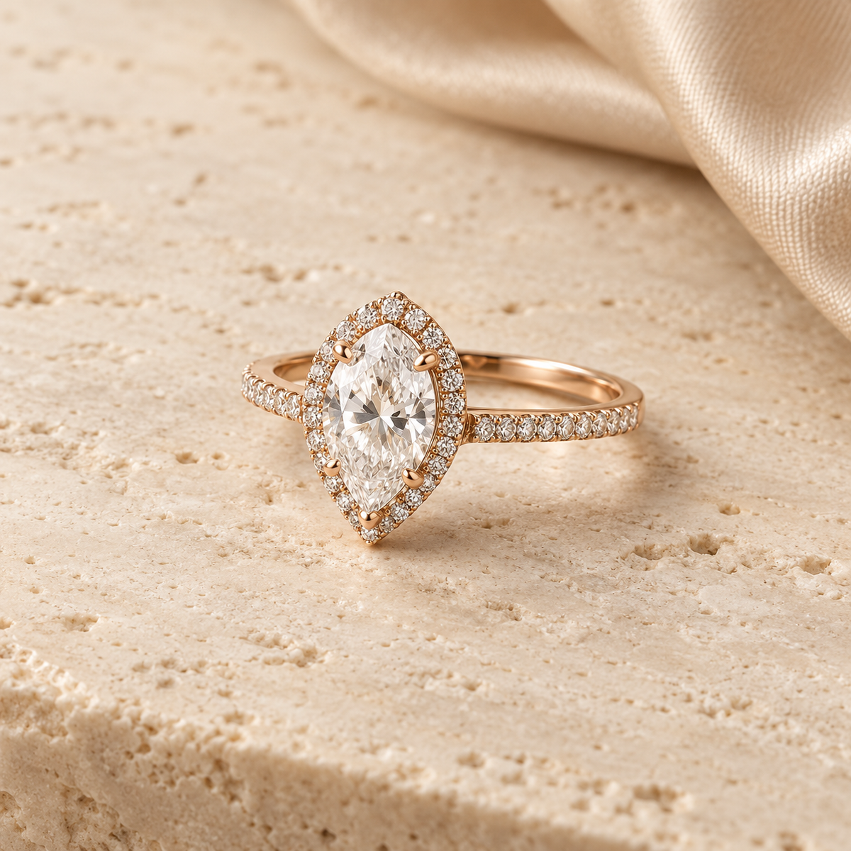 Maëlle Marquise Halo Ring — design illustration